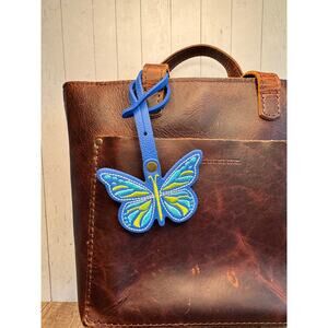 Portland Leather SKYDIVE Blue Butterfly Charm Monarca Charm NEW FAST SHIP